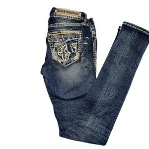 NWT Rock Revival Dark Wash Skinny Jeans Size 24R